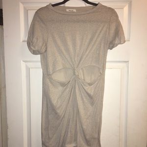 Open Tied Creme Dress Urban Outfitters
